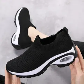 2024 summer New Women Fashion Casual Sport Shoes Wedge Platform Sneakers  Ladies Breathable  Vulcanized Shoes