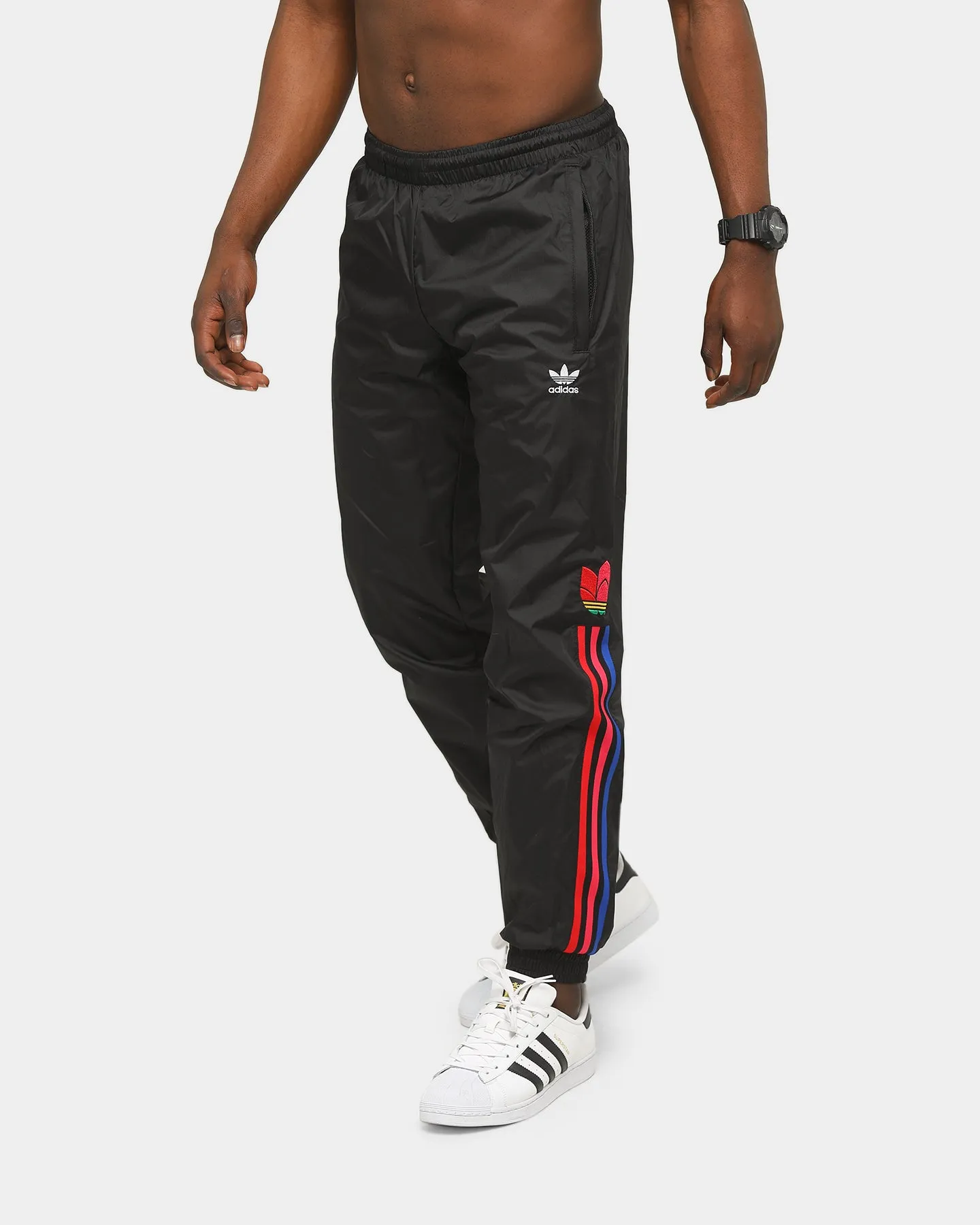 Adidas 3D Trefoil 3 Stripe Trackpant Black