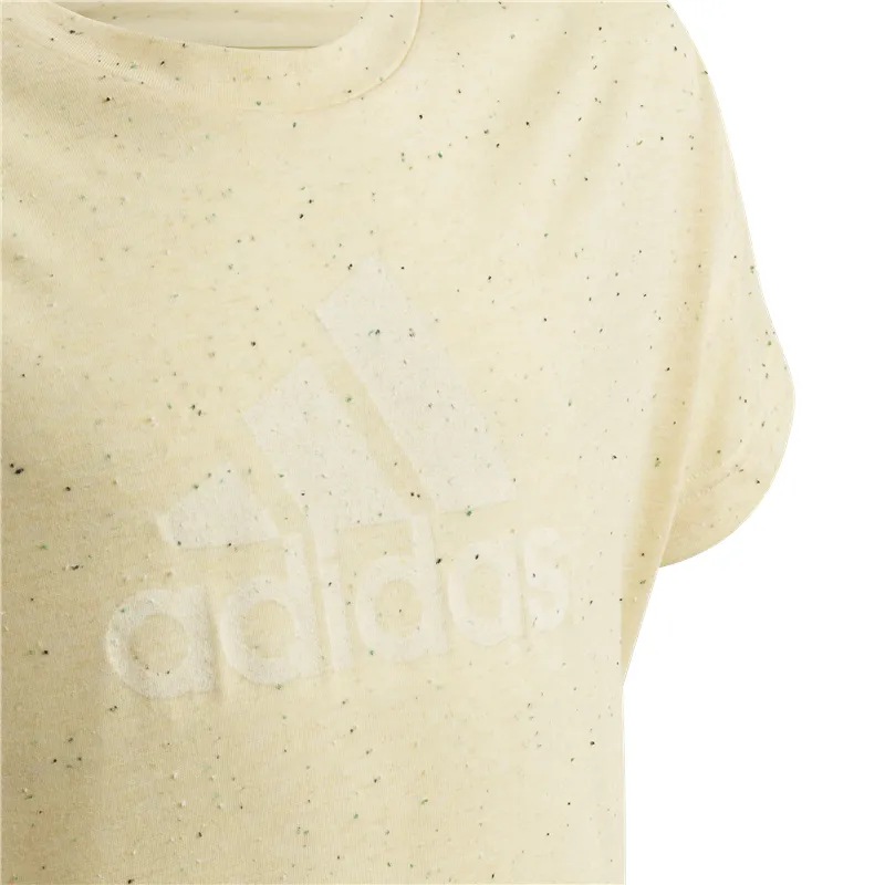 adidas BOS Tee - Girls - AL Yellow Melange/White