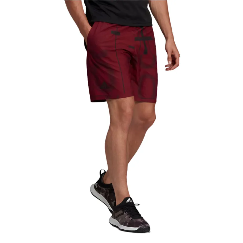 Adidas Club 3-Stripe Shorts (Dark Red)