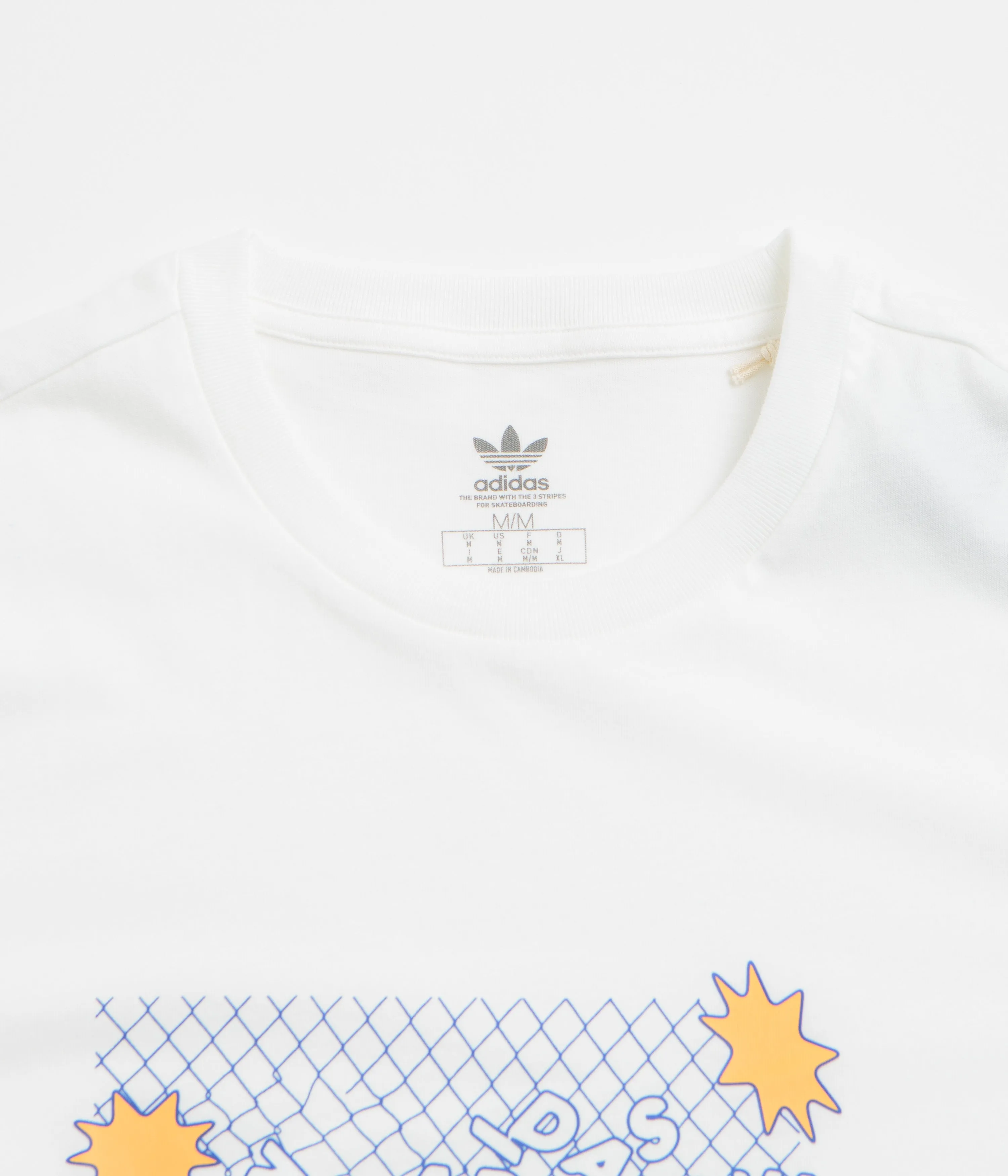 Adidas Dre T-Shirt - White / Team Royal Blue / Hazy Orange