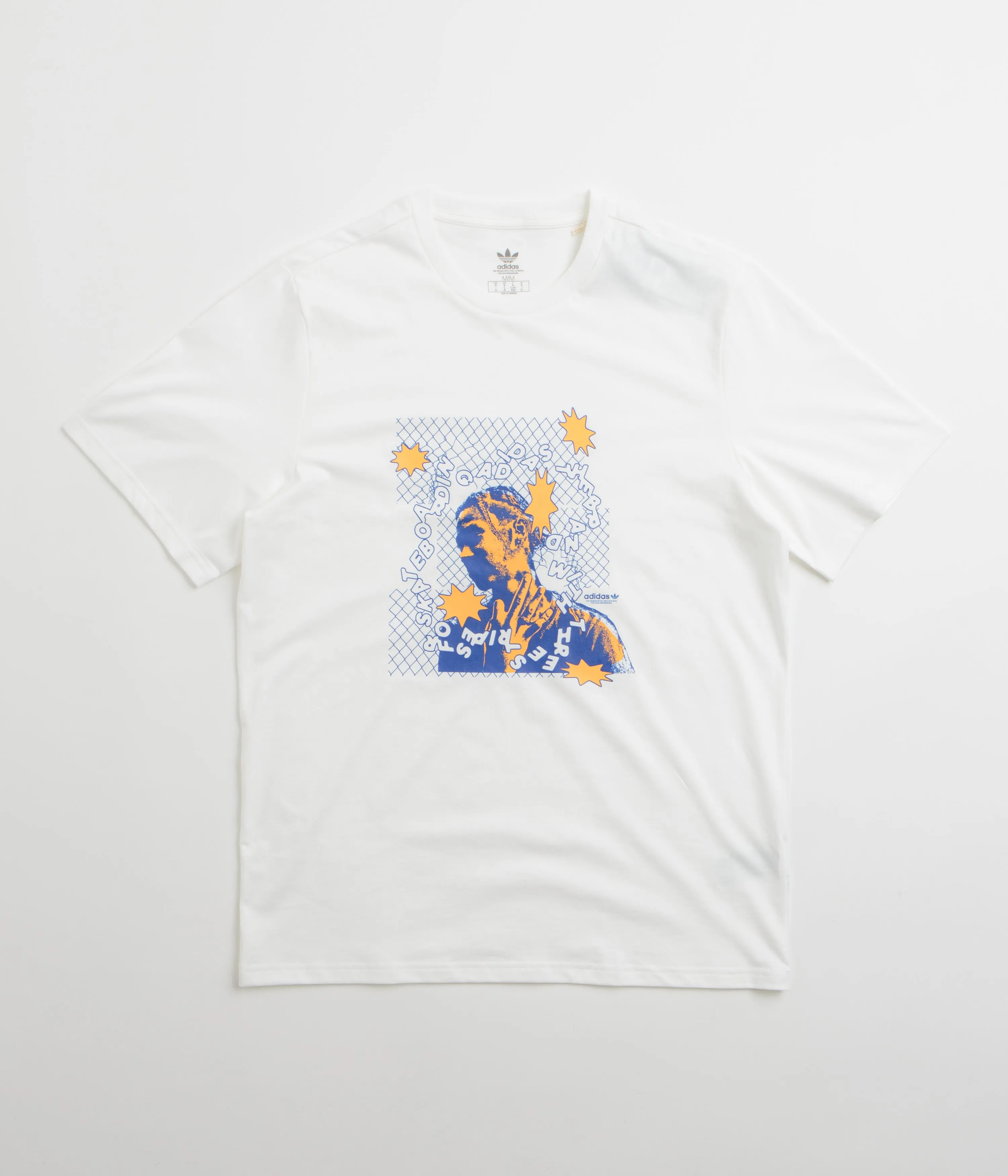 Adidas Dre T-Shirt - White / Team Royal Blue / Hazy Orange