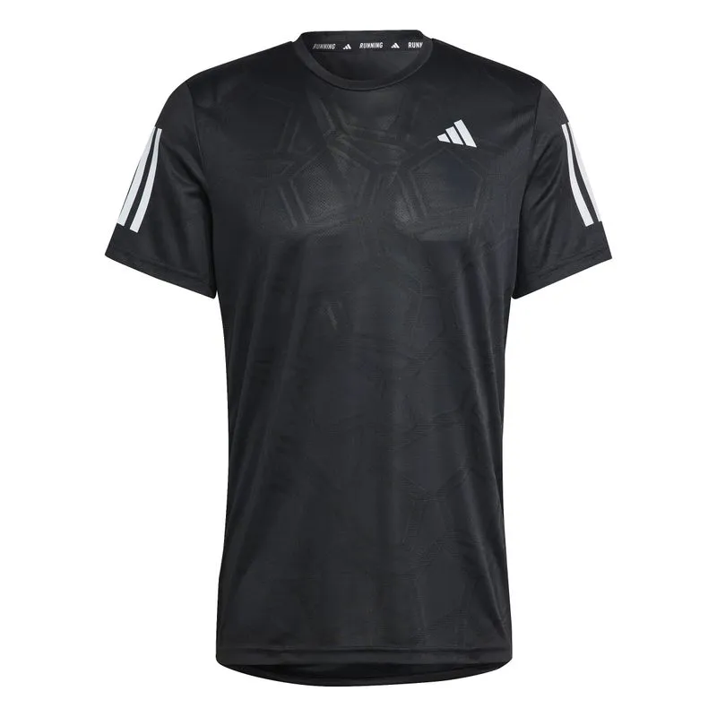 ADIDAS OWN THE RUN CARBON MEASURED T-SHIRT - BLACK