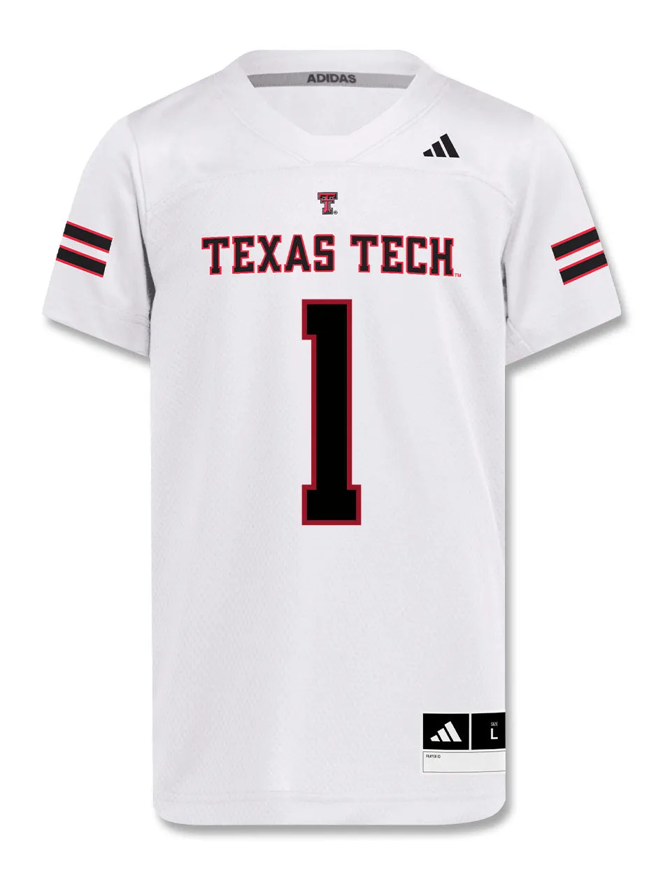 Adidas Texas Tech #1 Youth Replica Jersey