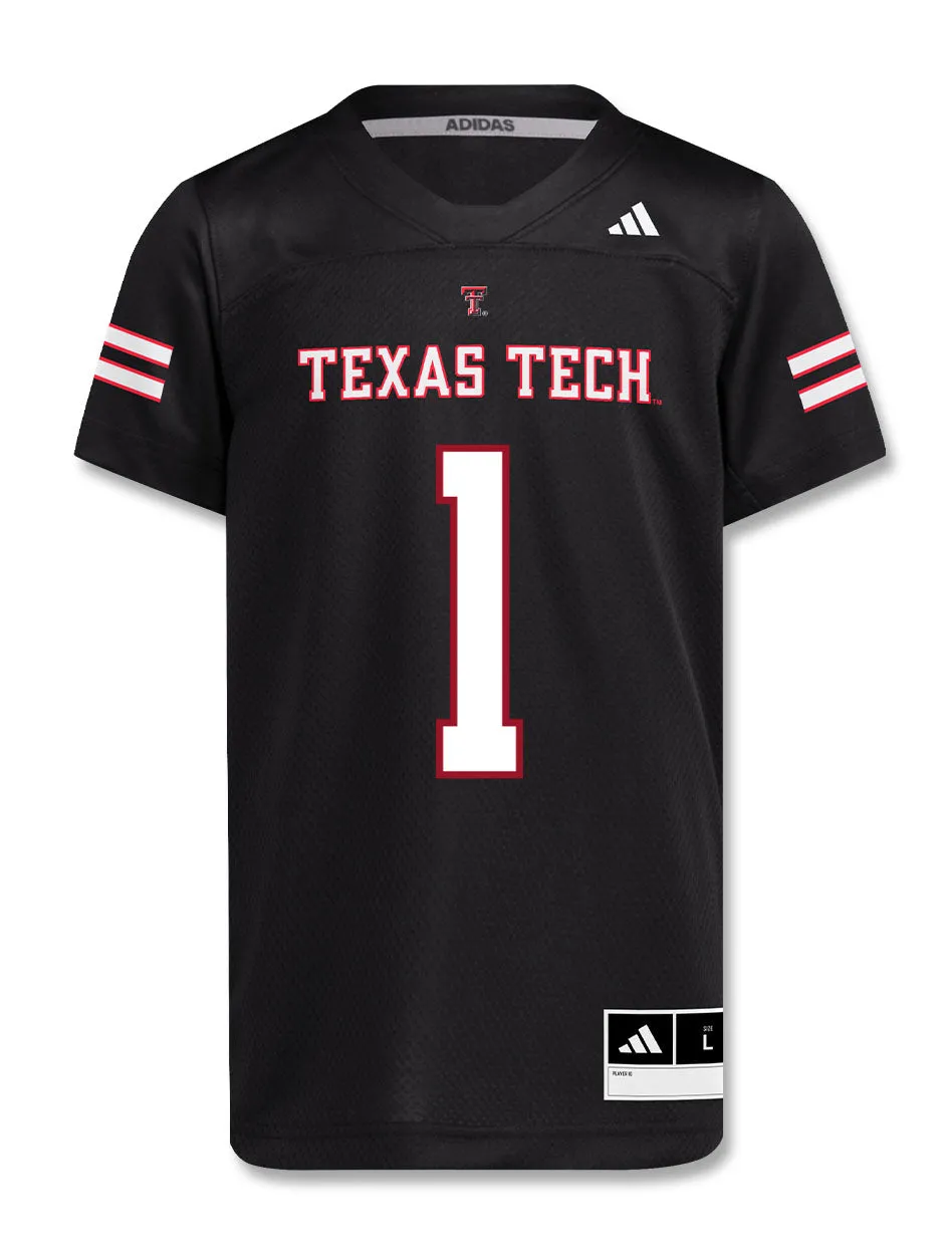 Adidas Texas Tech #1 Youth Replica Jersey