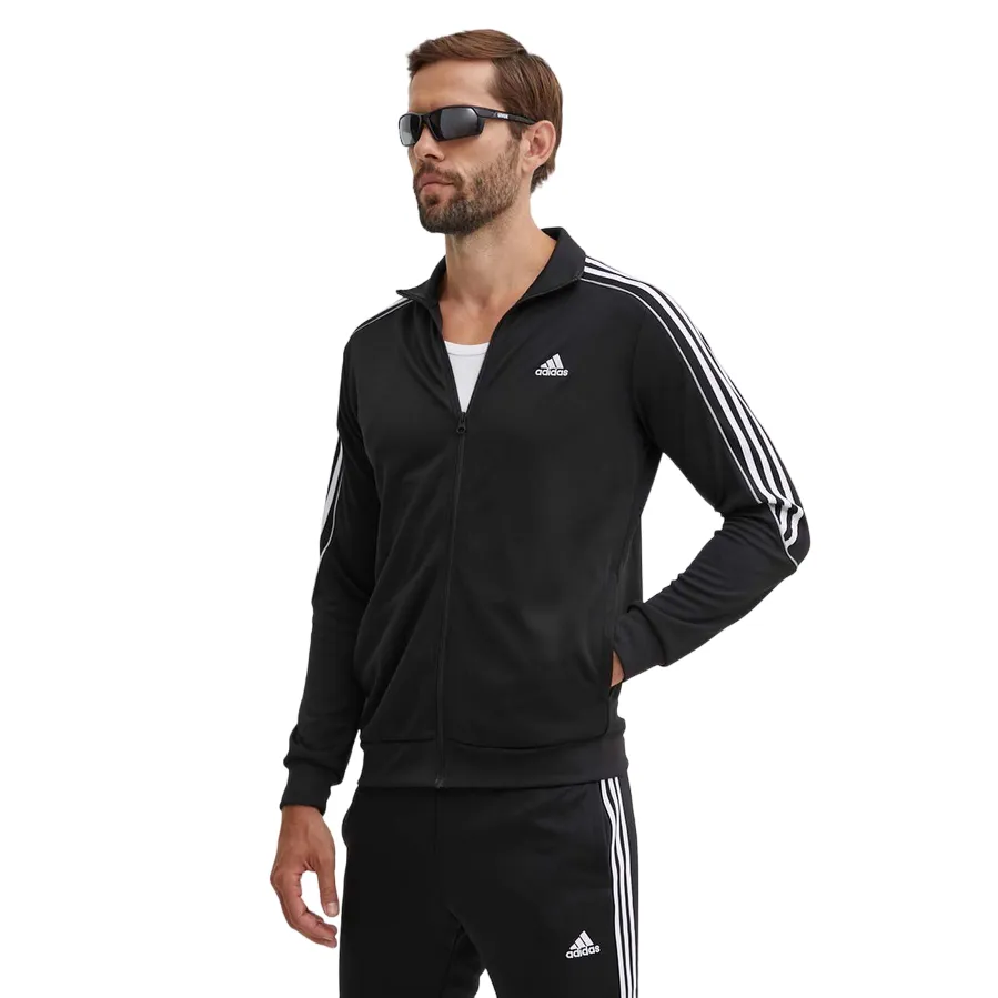 Adidas tuta sportiva da uomo 3-stripes Essentials IX1277 nero-bianco