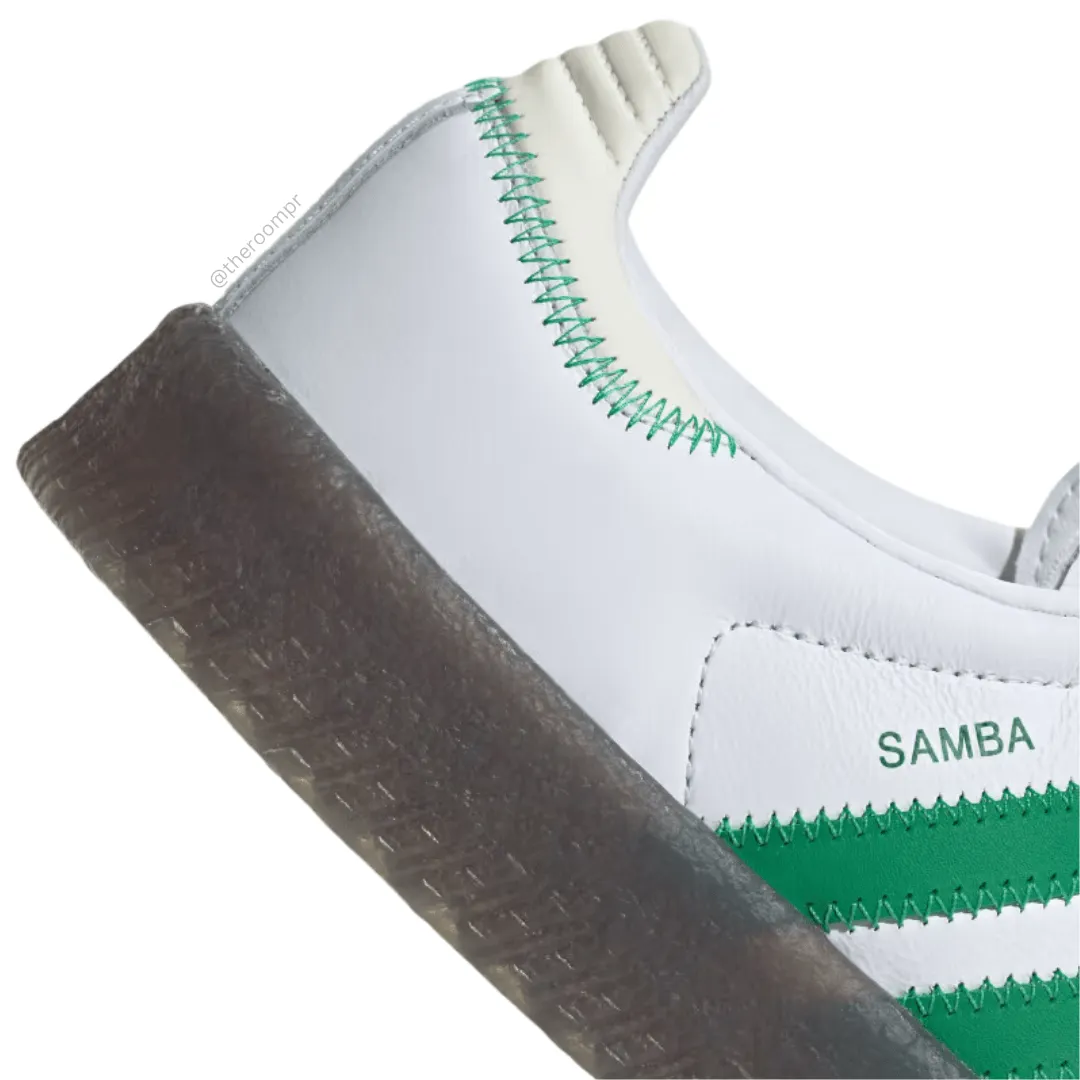 Adidas Women's "Sambae" Shoes - Cloud White/Green - Excluded from Free Shipping*