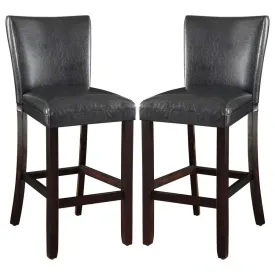 Alberton - Leatherette Upholstered Bar Chair (Set of 2) - Black