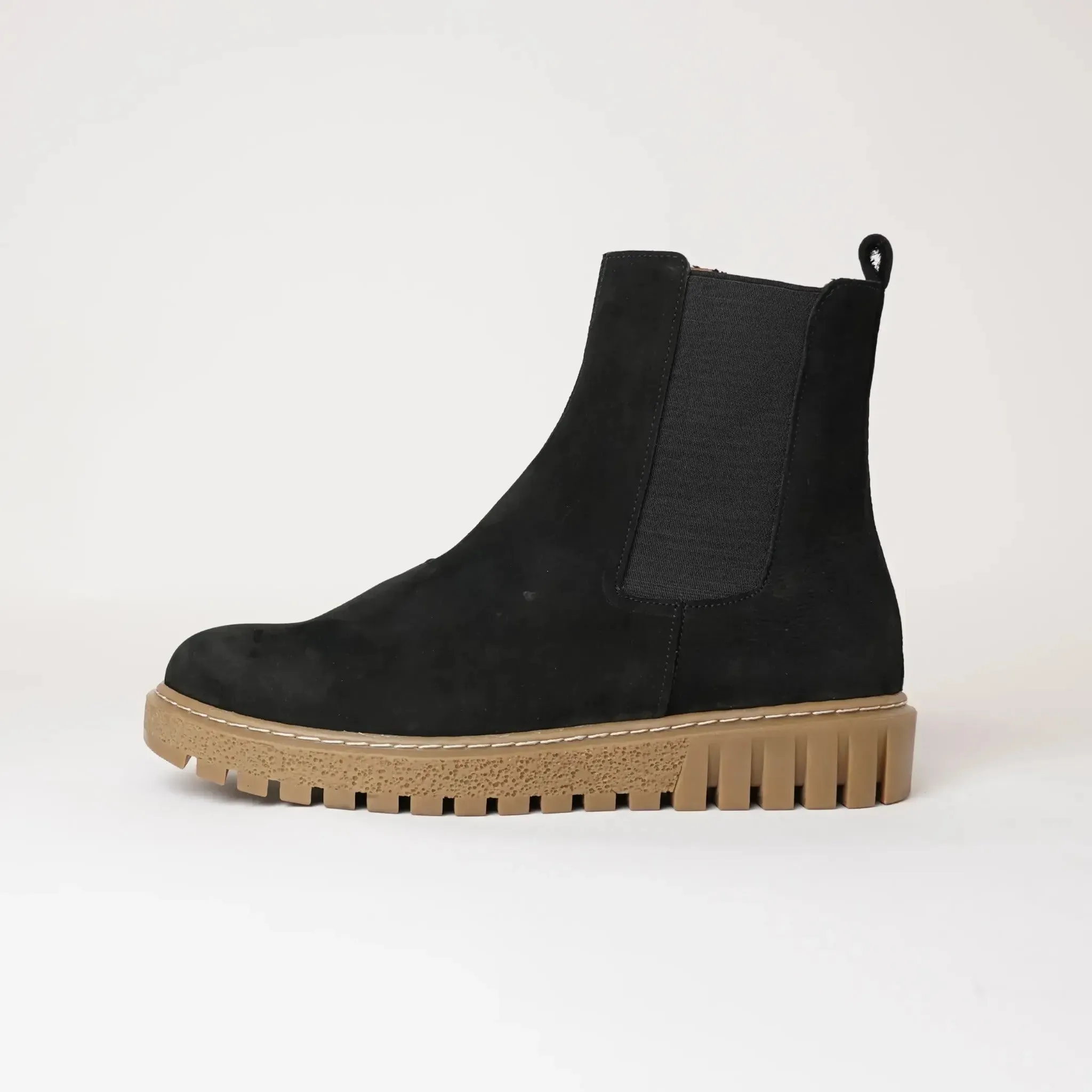 Antarctica Black Nubuck Leather Ankle Boots