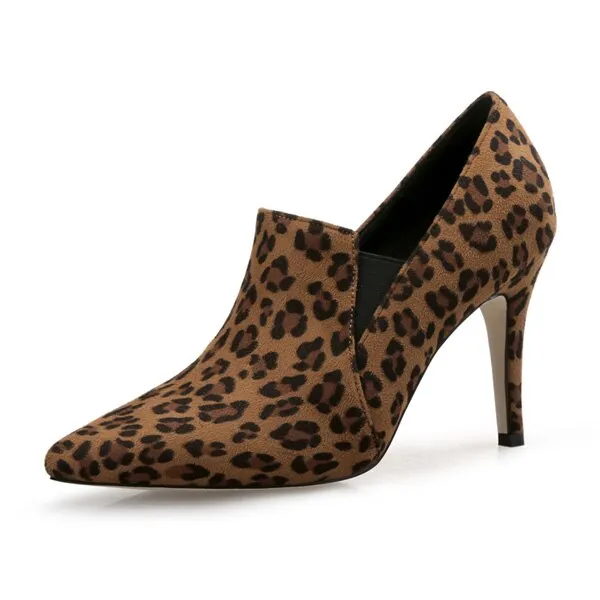 Autumn Boots Sexy Leopard Print Women