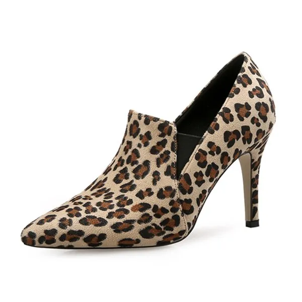 Autumn Boots Sexy Leopard Print Women