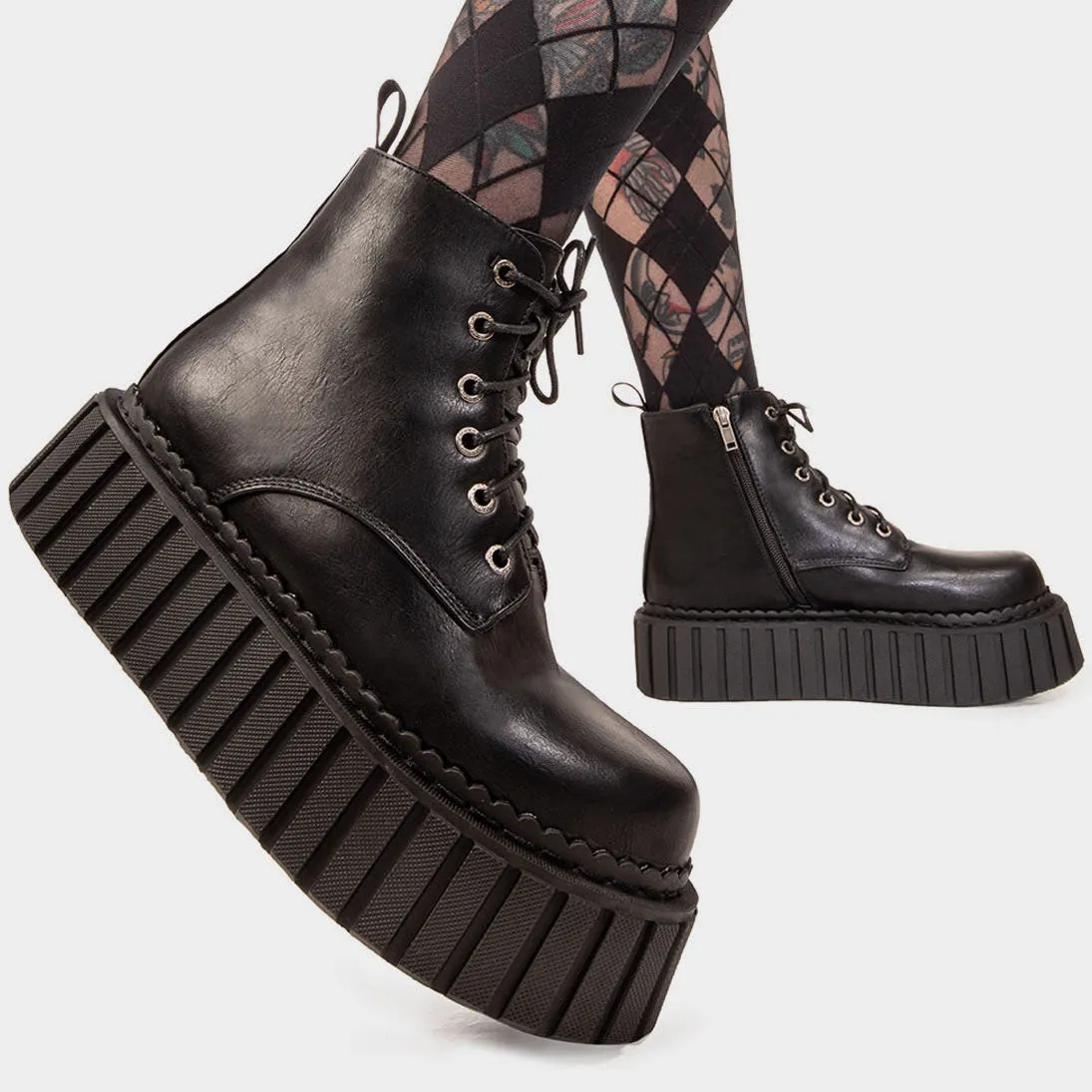 Back 2 The Future Chunky Ankle Creeper Boots