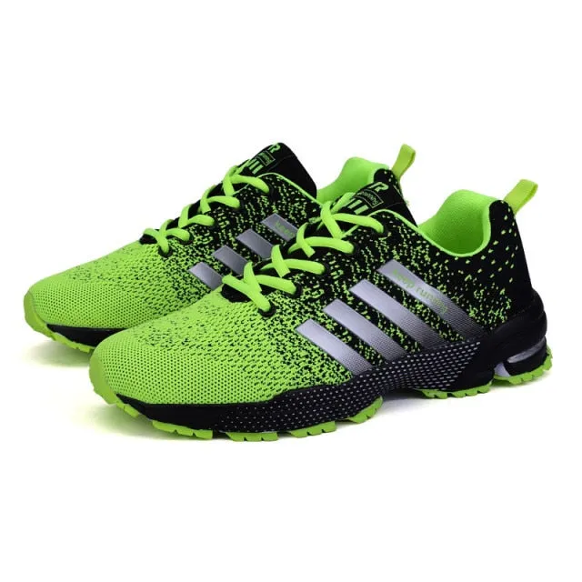 Big Size Green Breathable Cheap Running Shoes Men Weaving Red Outdoor Marathon Sneakers Lightweight Keep Running Men Sport Shoes