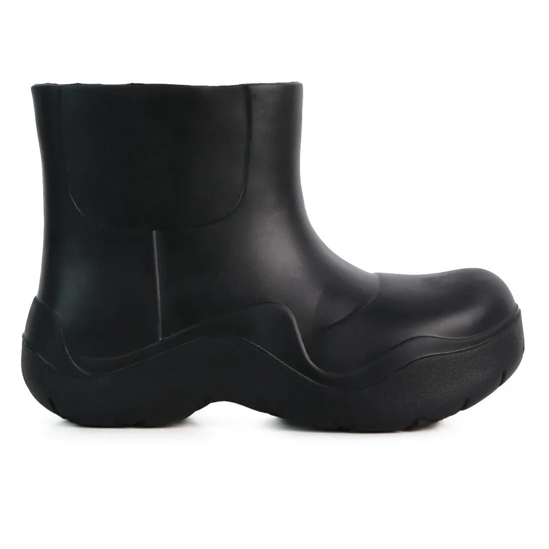 Black Gummy Chelsea Rainboots