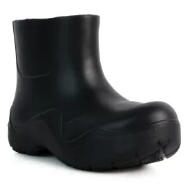 Black Gummy Chelsea Rainboots