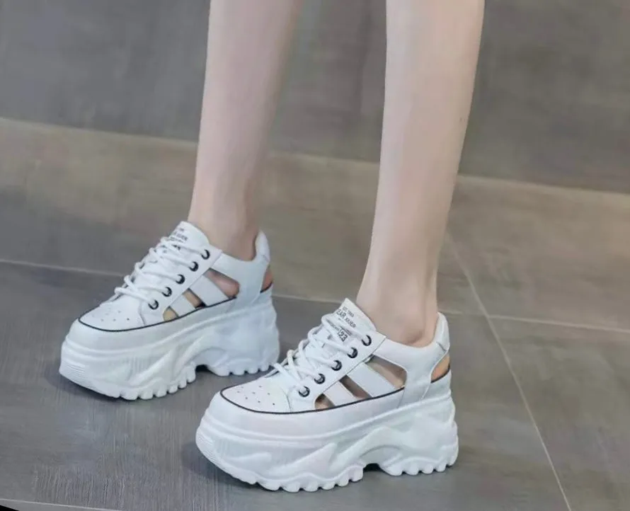 Breathable Platform Mule Sneakers