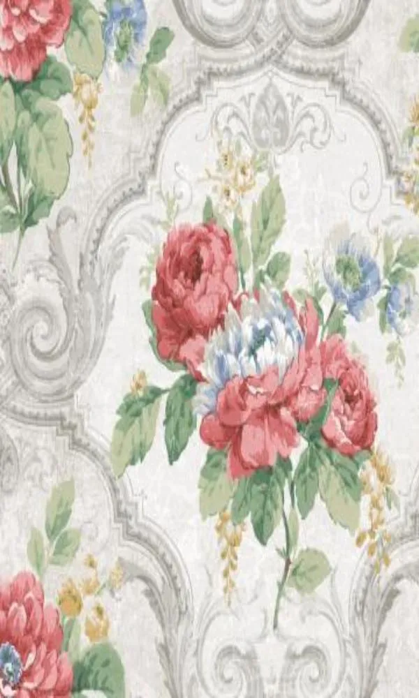 Brockhall Concrete Floral Wallpaper NH20001