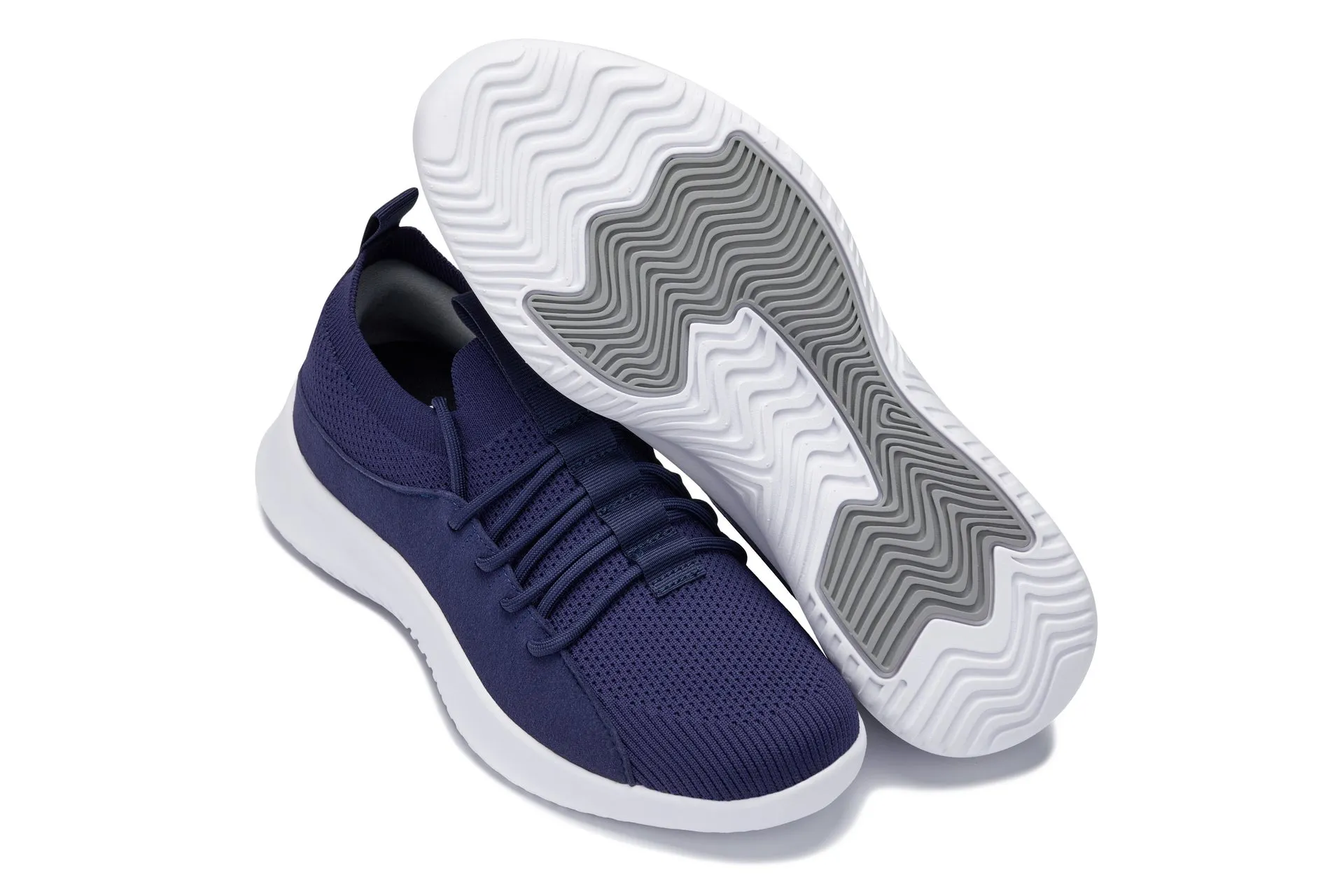 CALTO - Q135 - 2.4 Inches Taller (Navy/White Sole) - Ultra Lightweight Sneakers