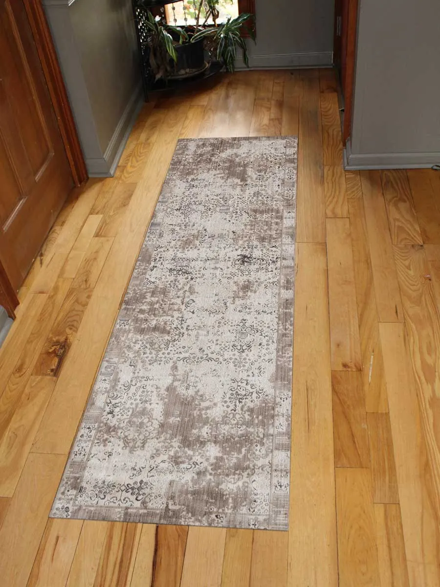 Cambridge Transitional Platinum Machine Made Rug 2'6"x8'