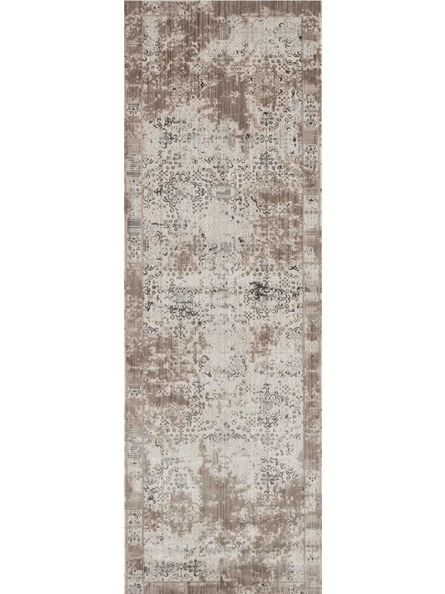 Cambridge Transitional Platinum Machine Made Rug 2'6"x8'