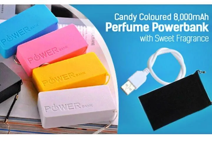 Candy Coloured 8,000mAh Perfume Powerbank