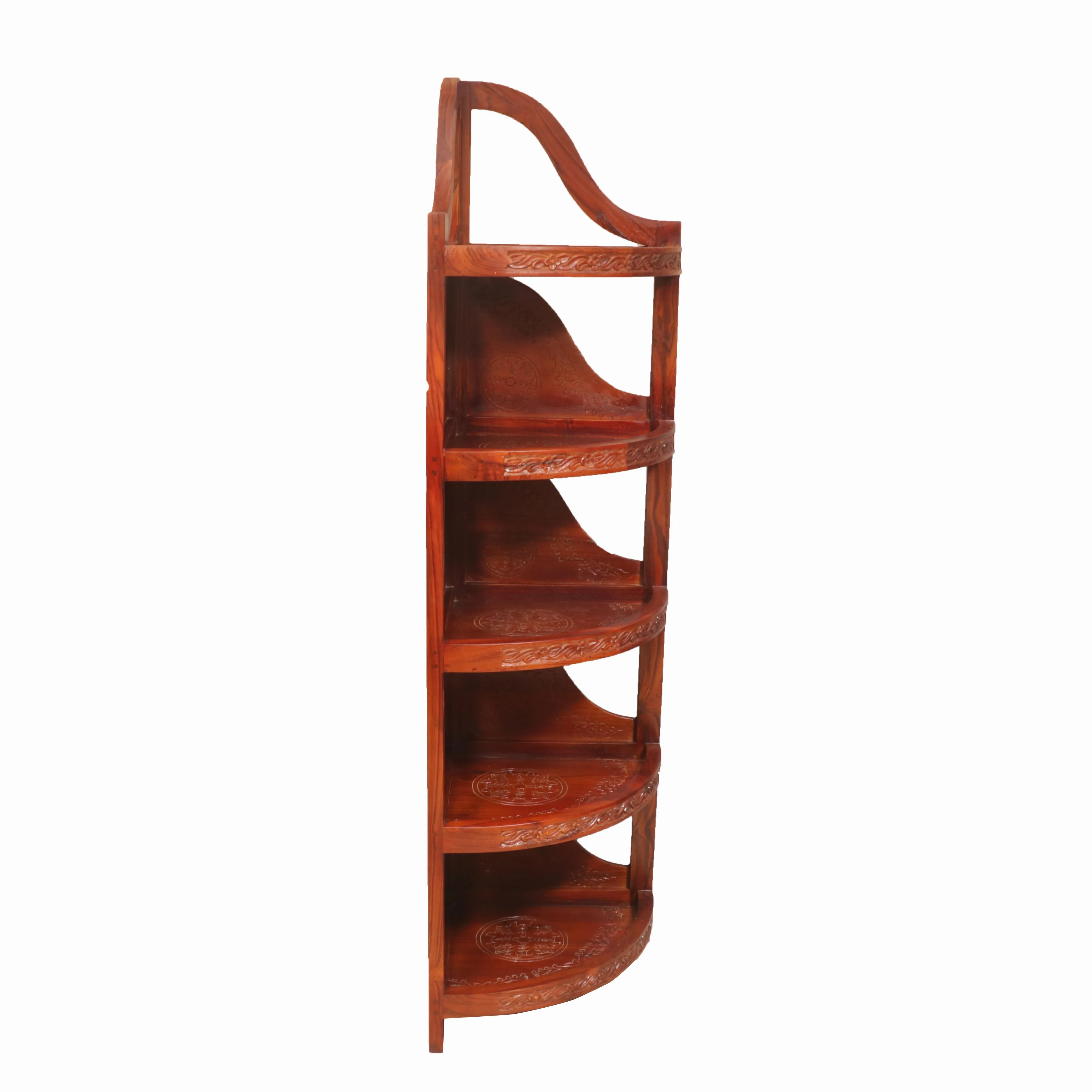 Carved Semi-Round Corner Rack