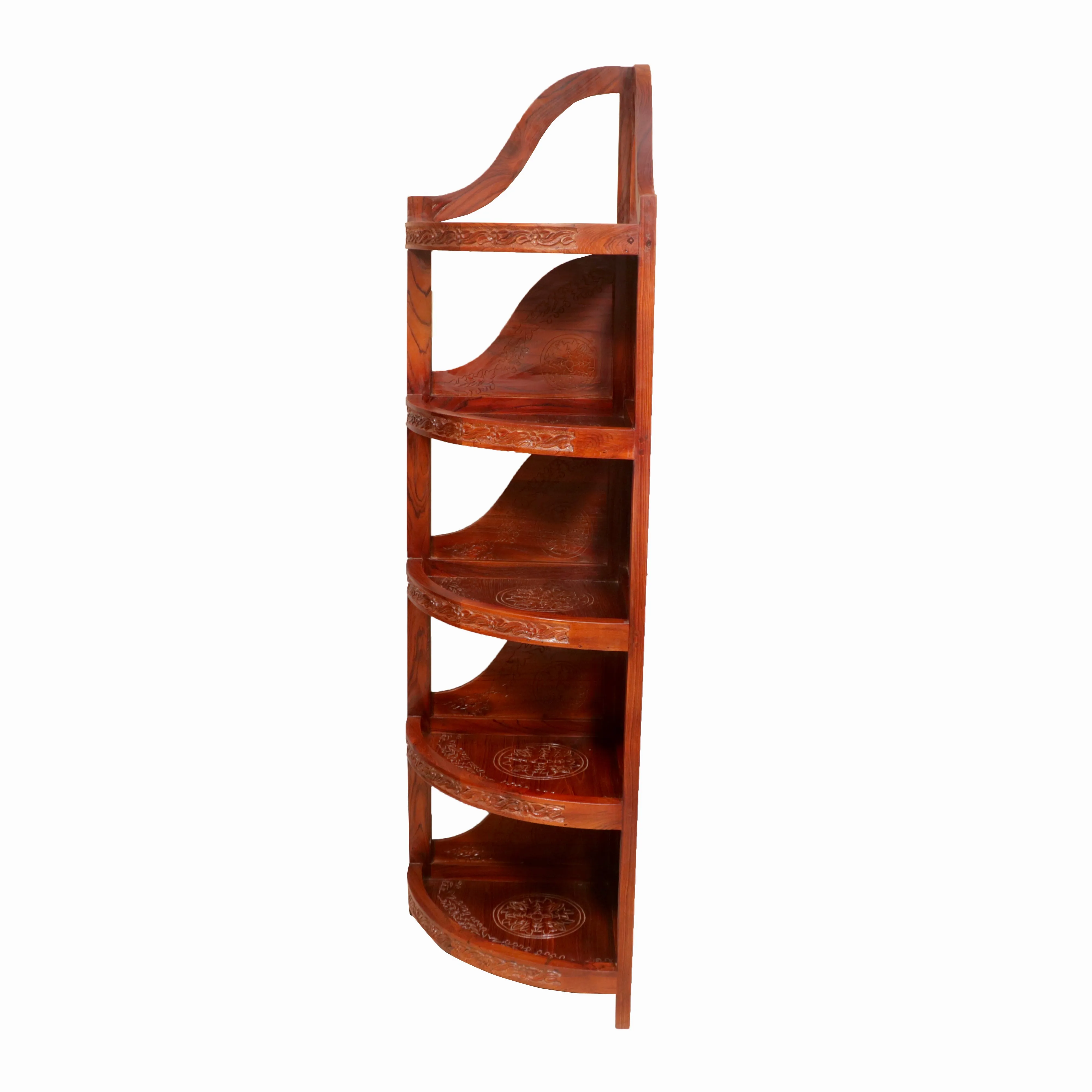 Carved Semi-Round Corner Rack