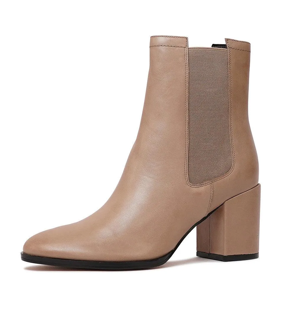 Castel Taupe Leather Chelsea Boots