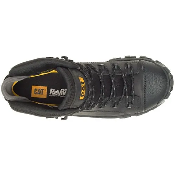 CAT Men's Invader Comp Toe Waterproof Hiker Work Boot -Black- P91542