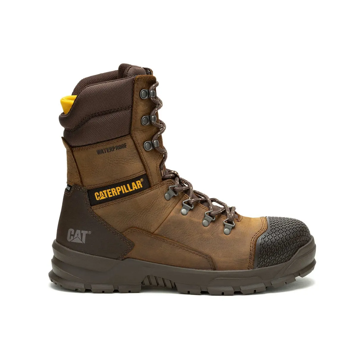 Caterpillar Accomplice X 8" Waterproof Steel Toe Men's Work Boot (p91642) In Real Brown