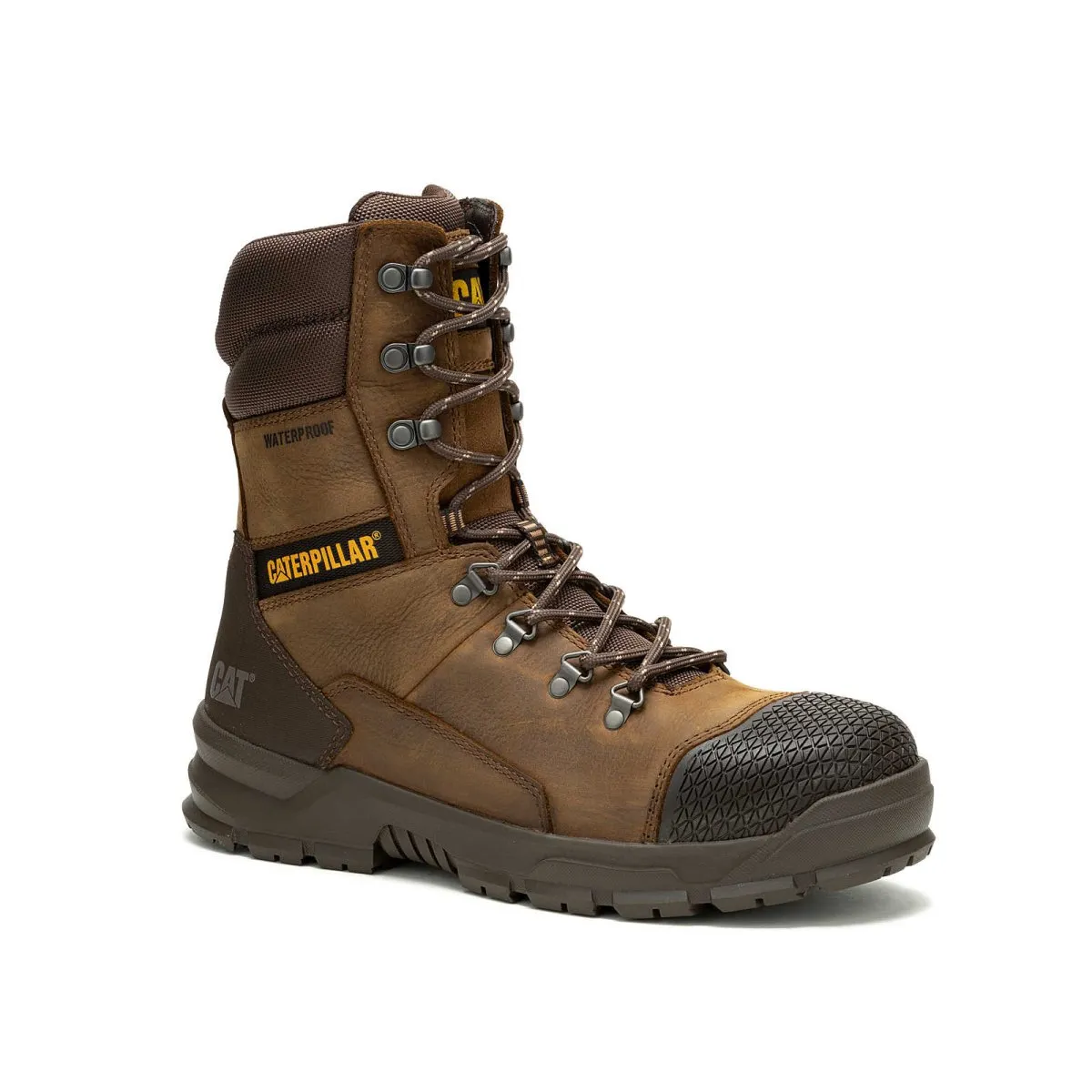 Caterpillar Accomplice X 8" Waterproof Steel Toe Men's Work Boot (p91642) In Real Brown