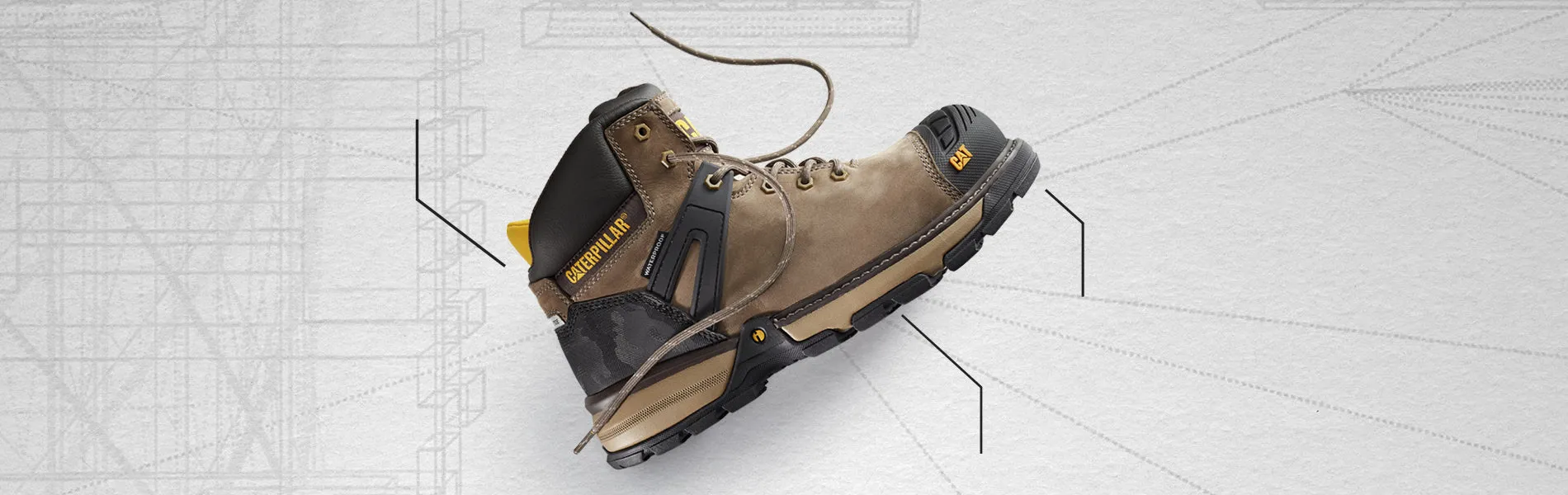 Caterpillar Men's Excavator Superlite Waterproof Soft Toe Work Boot | P51052