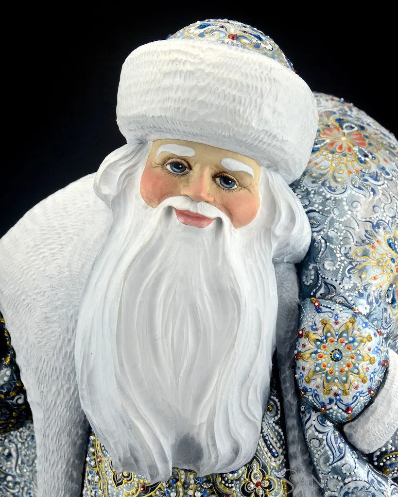 Christmas Illuminessence Silver and Blue Russian Santa