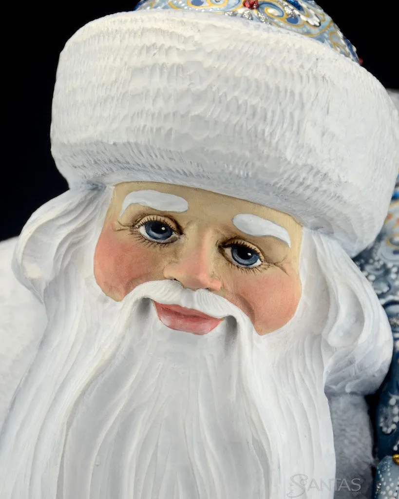 Christmas Illuminessence Silver and Blue Russian Santa