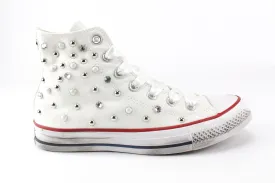 Converse All Star White Strass Perle & Lacci Raso