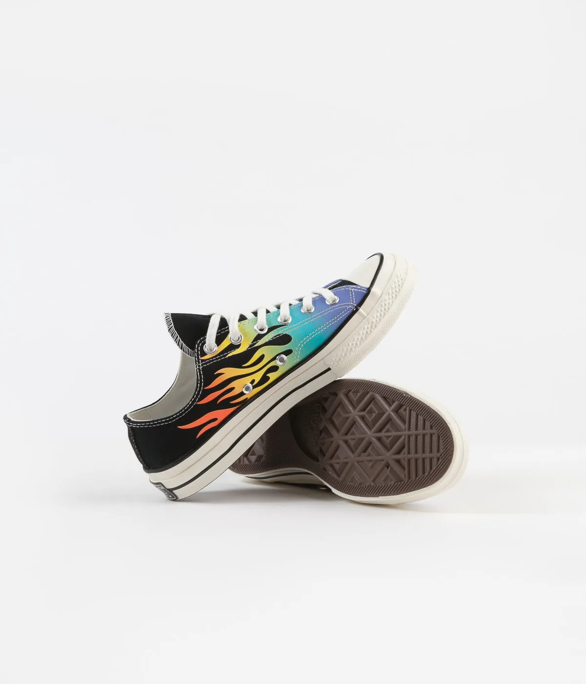 Converse CTAS 70's Ox Archive Print Shoes - Black / Turf Orange / Egret