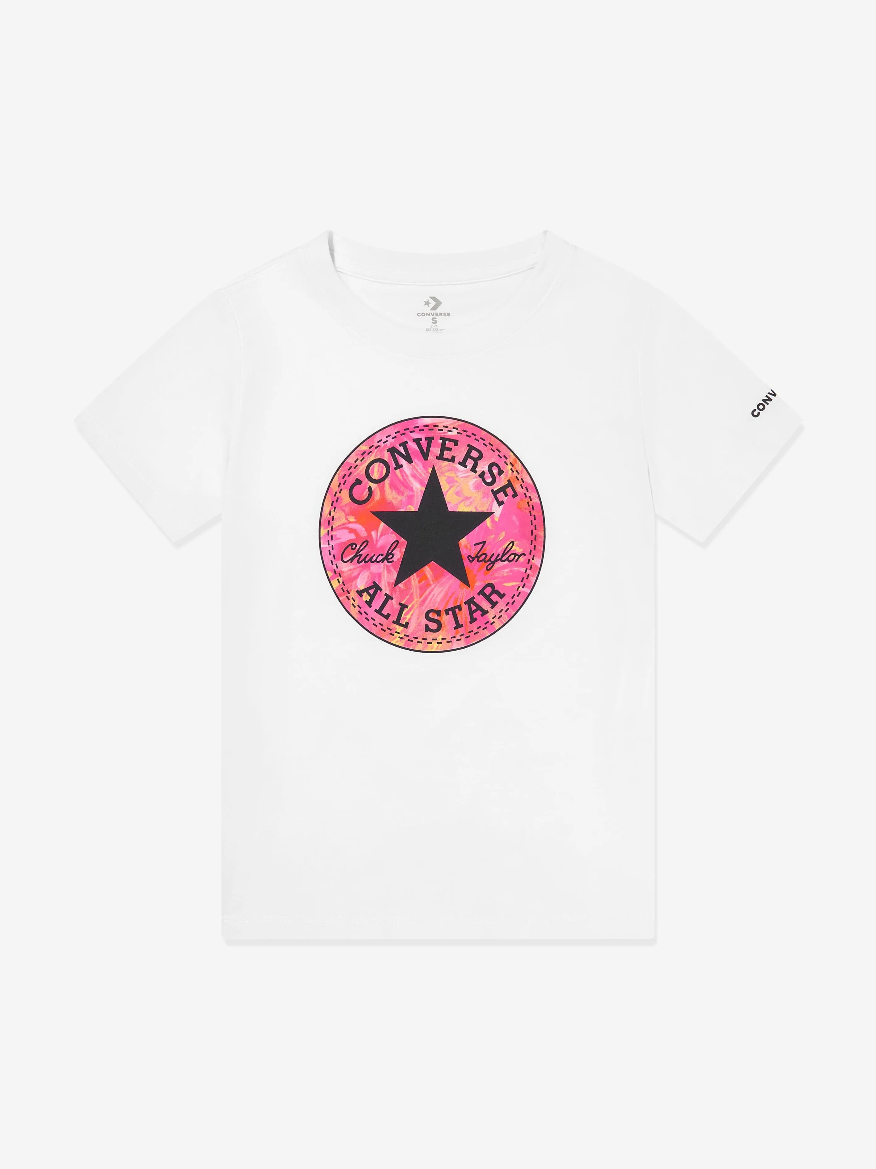 Converse Girls Chuck Patch Graphic T-Shirt in White