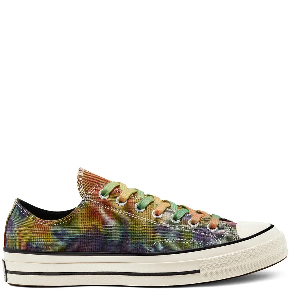 Converse Tie Dye Plaid Chuck 70 168879C Unisex White Low Top Sneaker Shoes HS466