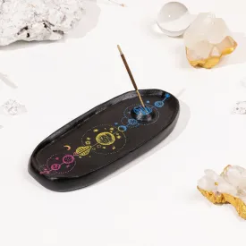 Cosmos: Hand painted Terracotta Incense Holder