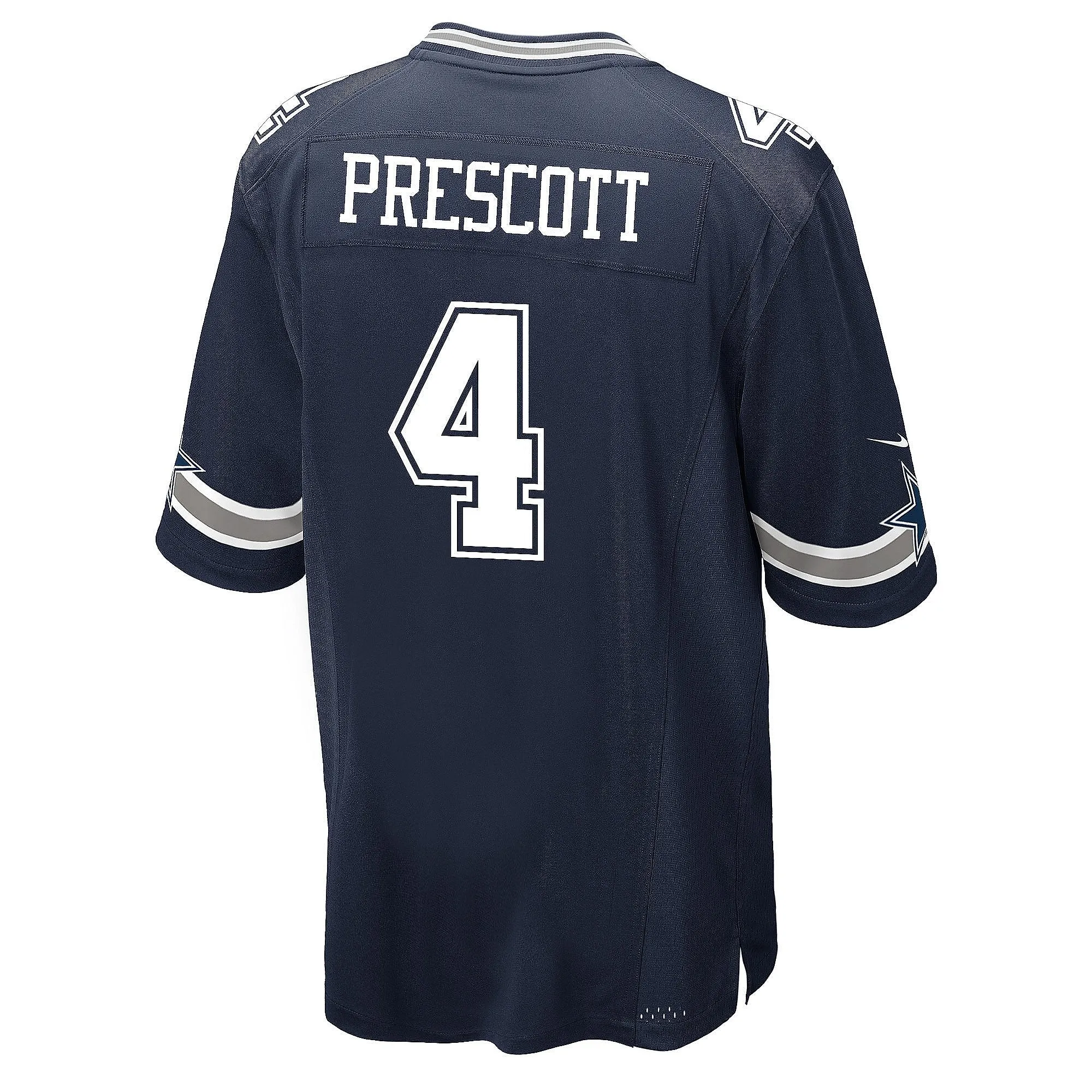 Dallas Cowboys - 60th Anniversary Dak Prescott #4 Nike Navy Game Replica Jersey