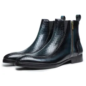 Driver Zipper Boots - Blue