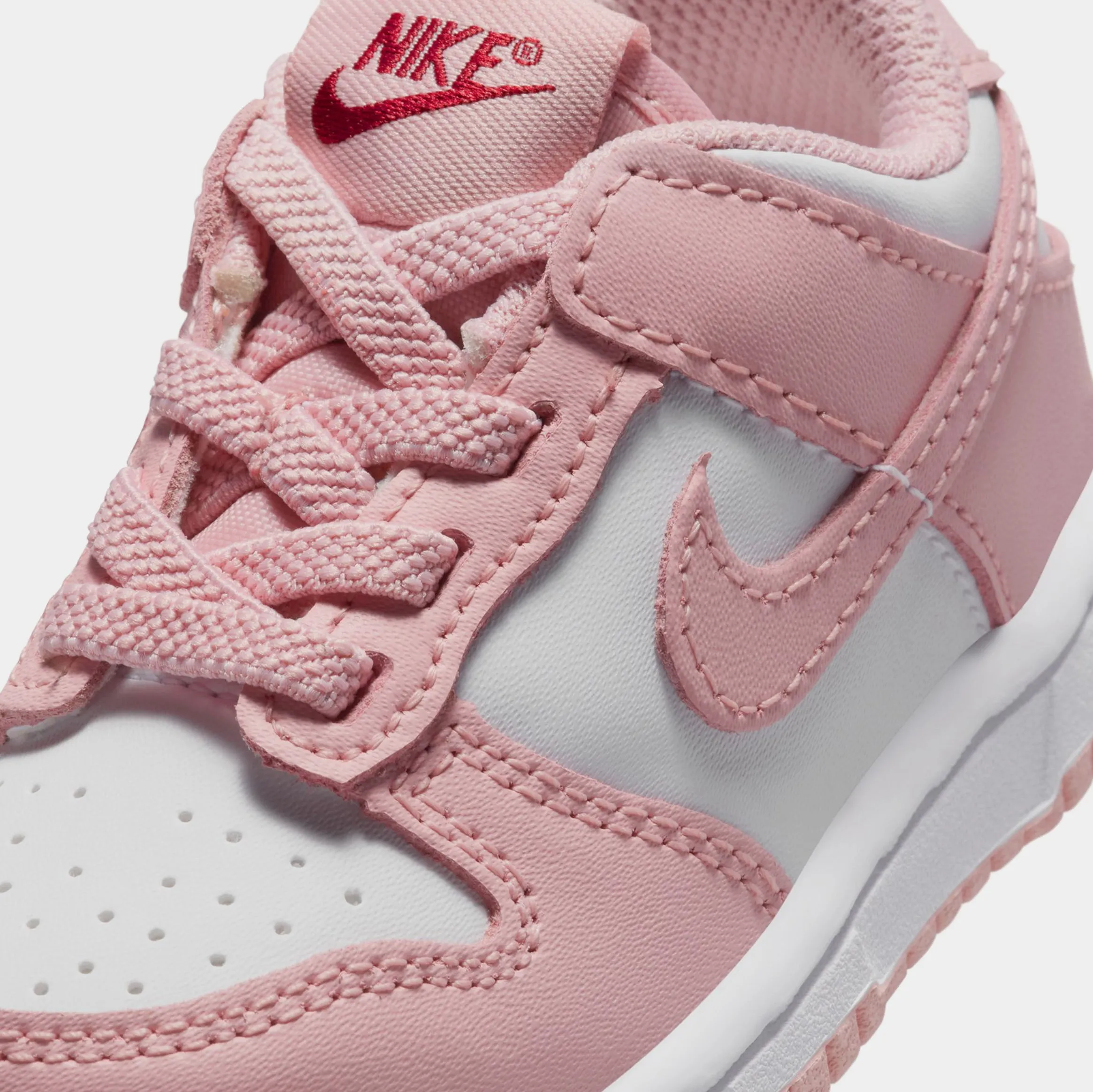 Dunk Low Infant Toddler Lifestyle Shoes (White/Pomegranate/Pink Glaze)