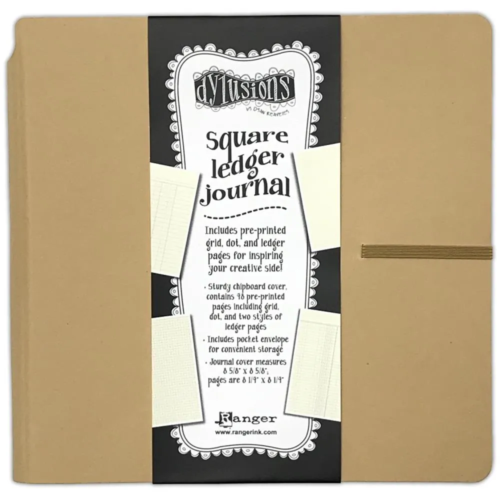 Dyan Reaveley's Dylusions Square Ledger Journal 8.625"x 8.625" - Kraft