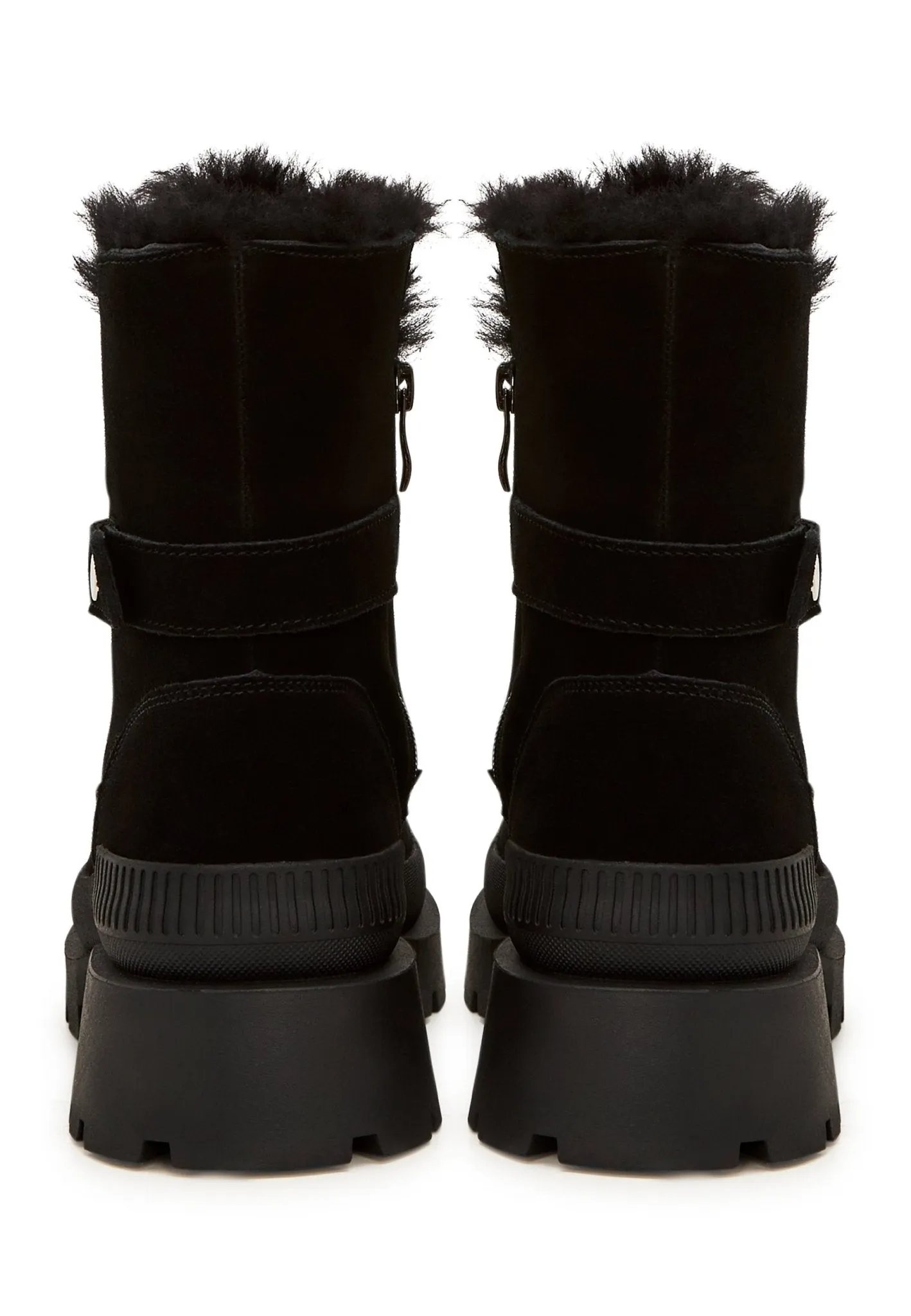 Elegant Suede Ankle Boots - Black