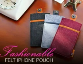 Fashionable Felt Office Card Ezlink Pouch