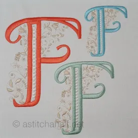 French Knot Monogram F