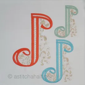 French Knot Monogram J