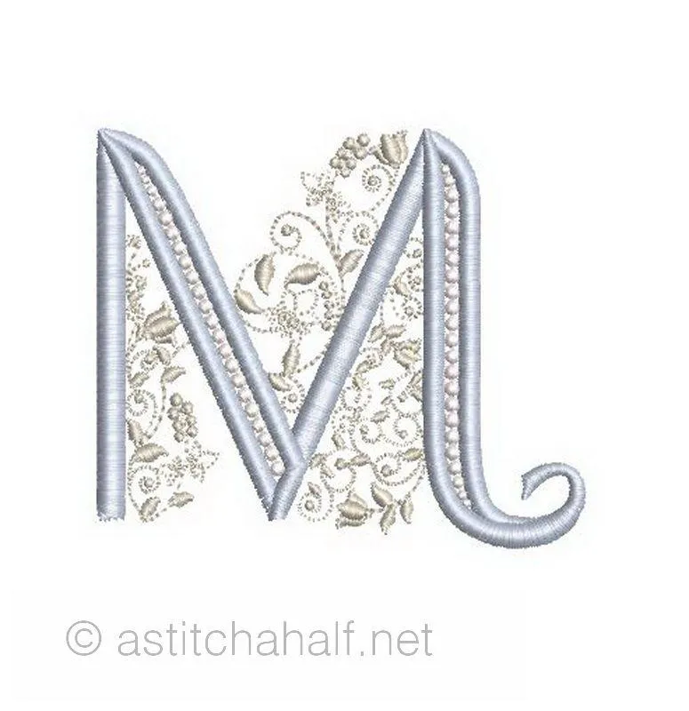 French Knot Monogram M