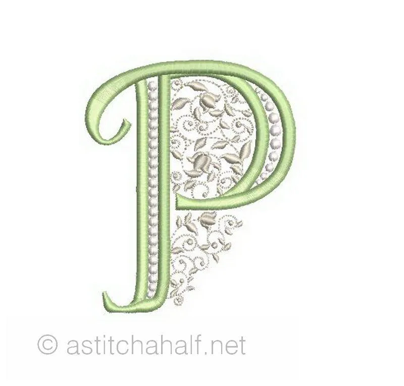 French Knot Monogram P