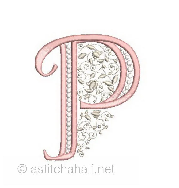 French Knot Monogram P